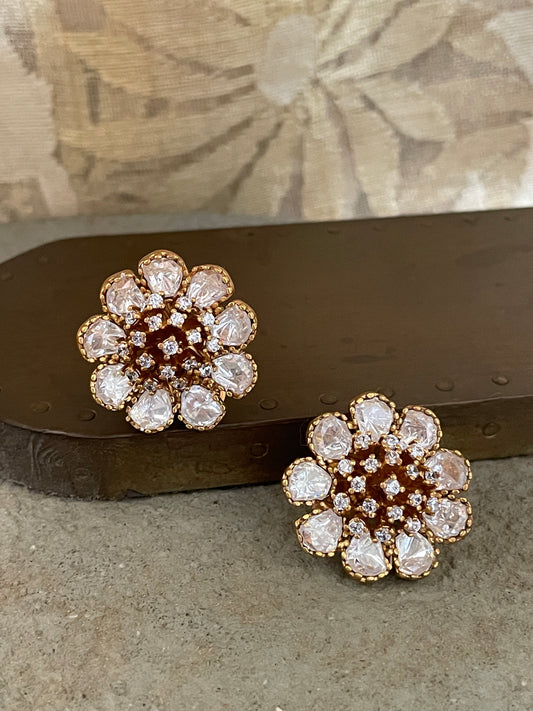 Nusrat Moissanite Polki Earrings