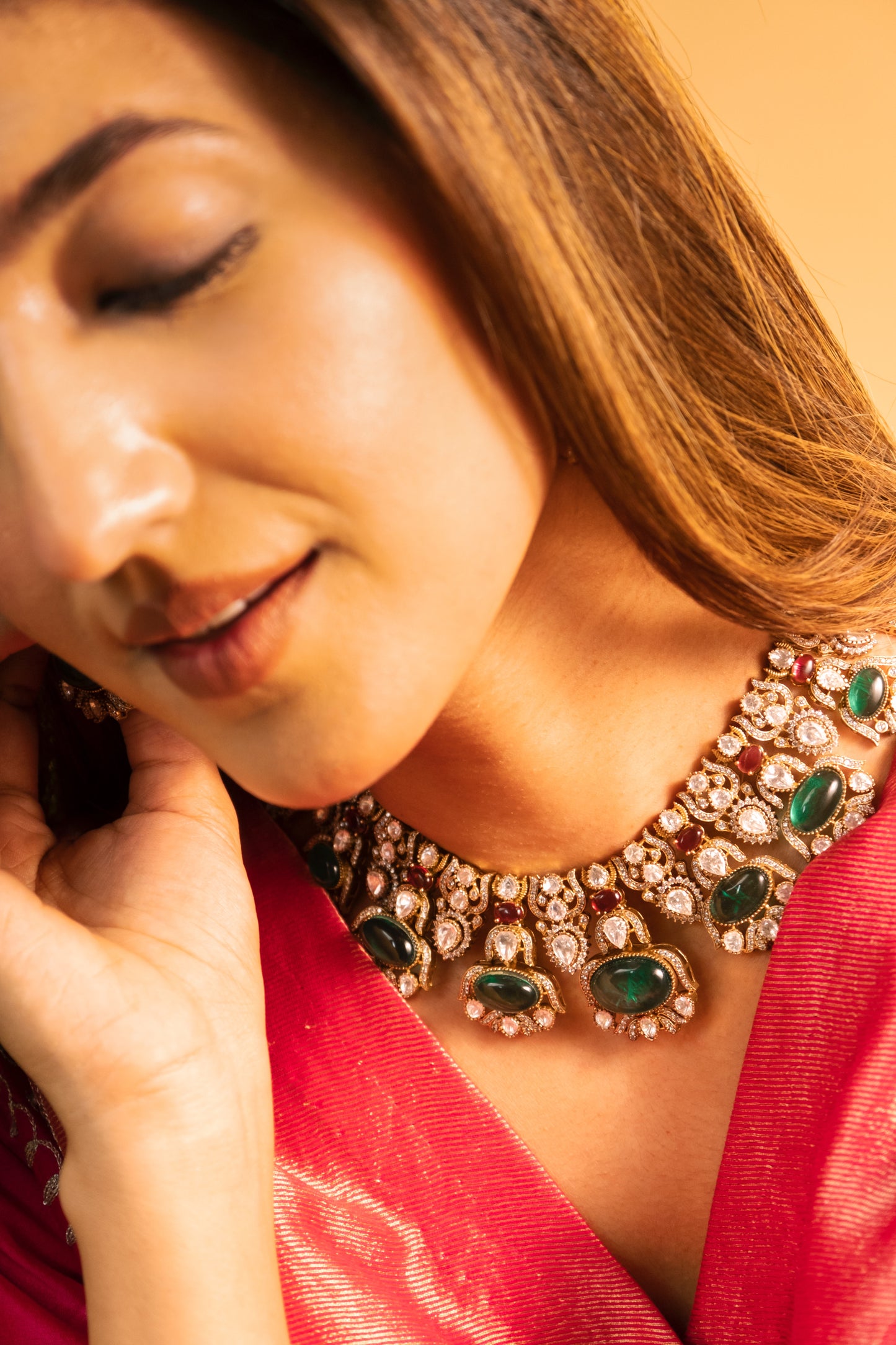 Pre-Order- Ayesha Emerald Necklace