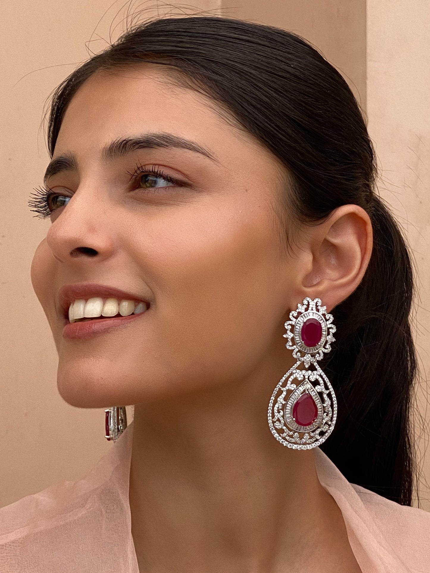 Sana Regal Zircon Cocktail Earrings