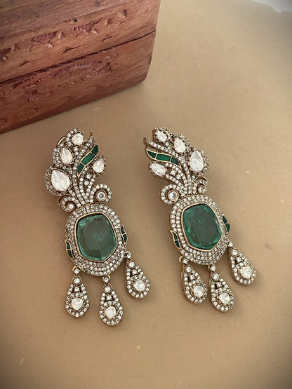 Shivani Emerald Doublet Polki Earrings