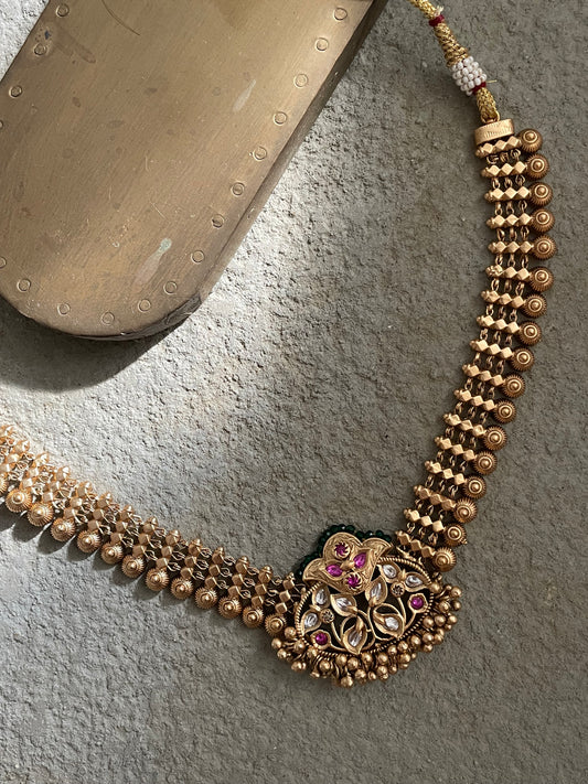 Saloni Antique Ghungroo Only Necklace