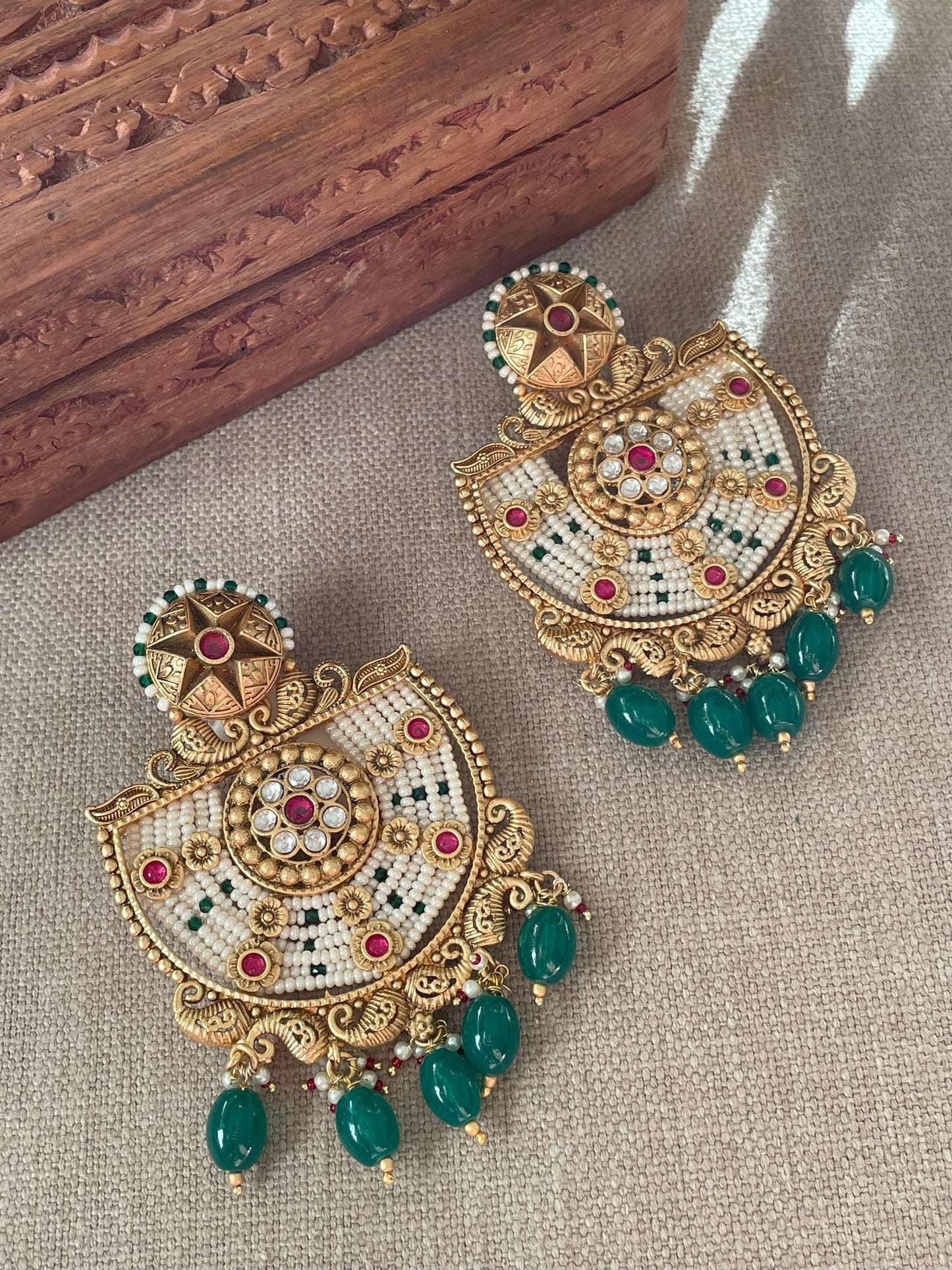 Shreeja Statement Antique Earrings