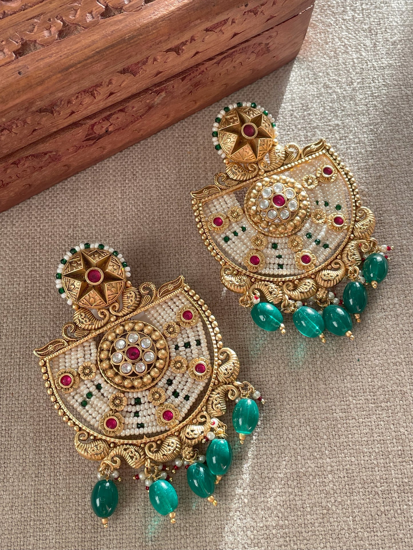 Shreeja Statement Antique Earrings