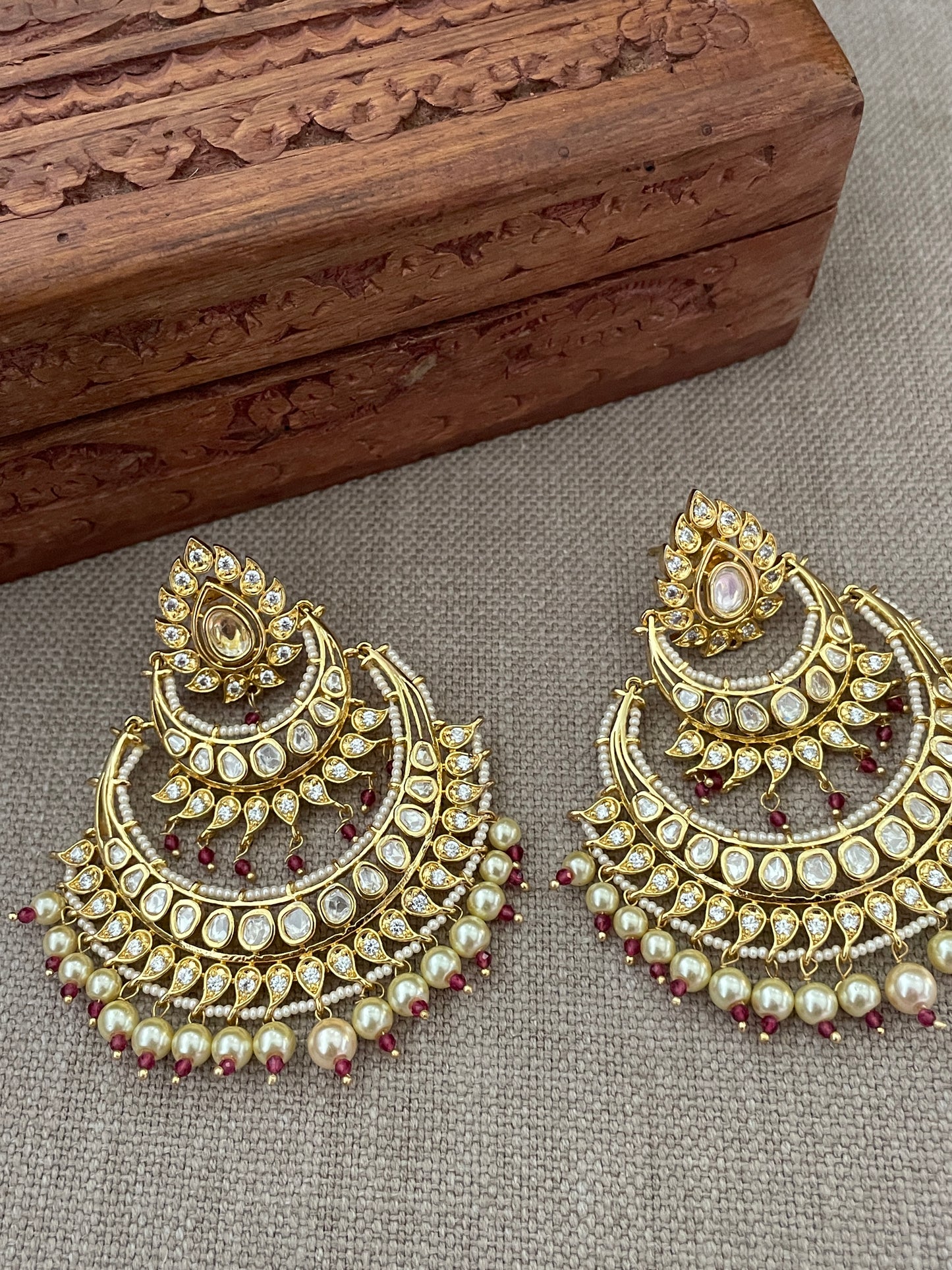 Esha Polki Chaandbaali Earrings