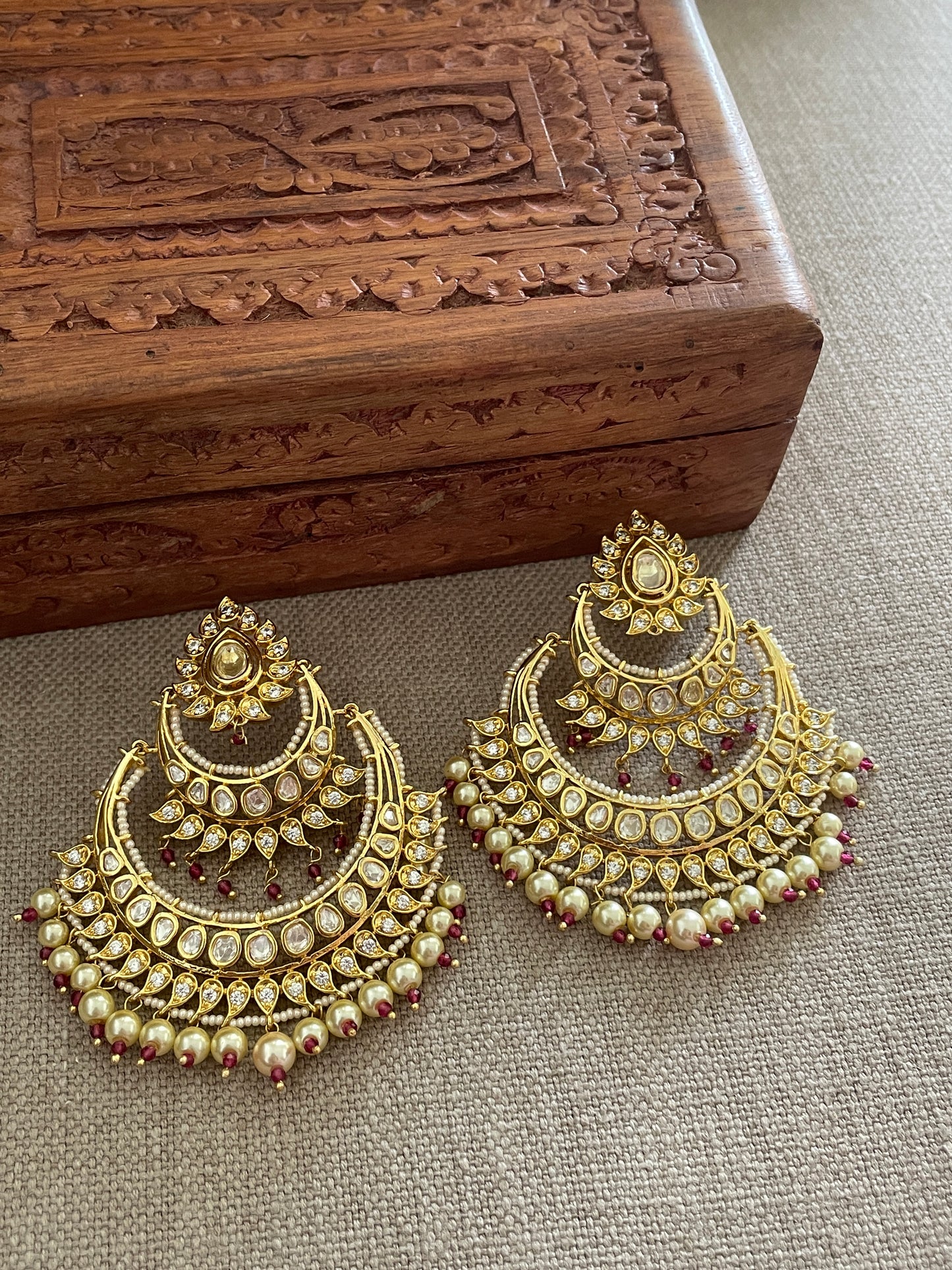 Esha Polki Chaandbaali Earrings