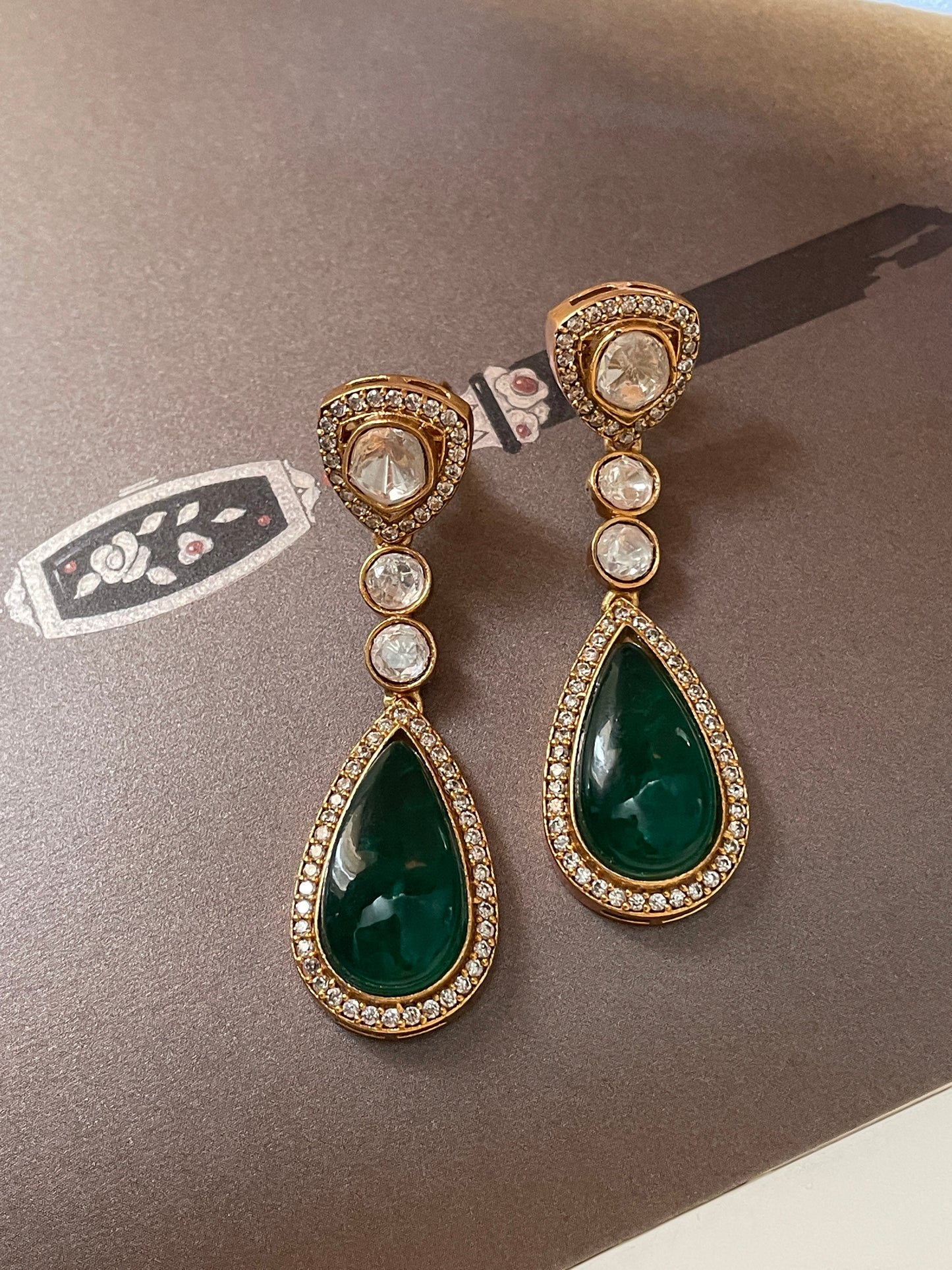 Divyashree Polki Dangler Earrings