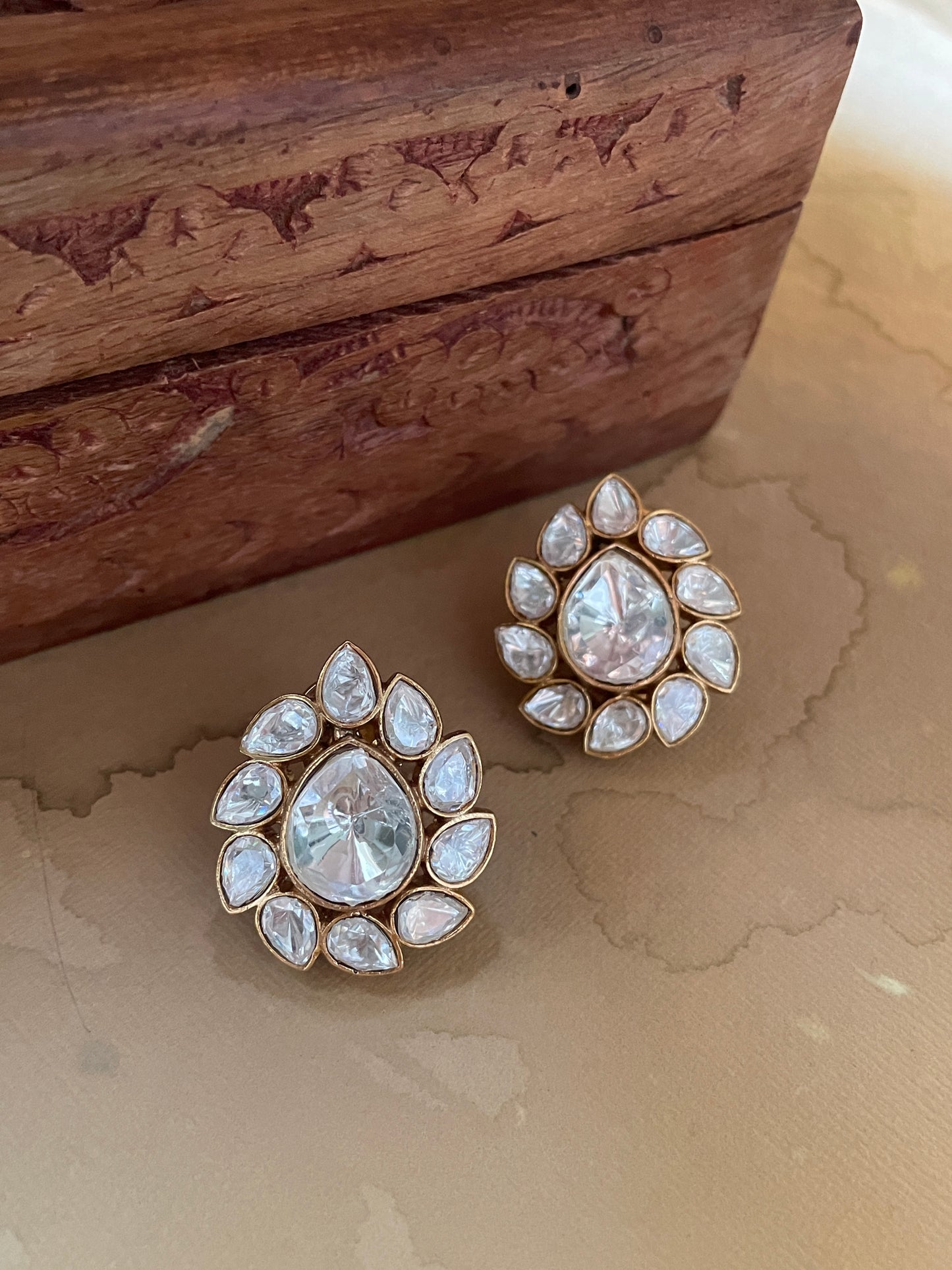 Anaya Polki Stud Earrings