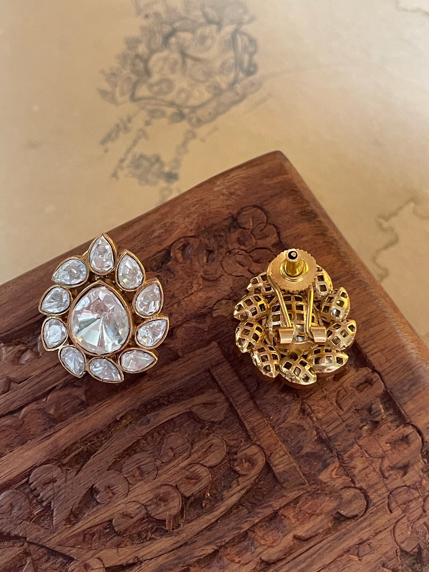 Anaya Polki Stud Earrings