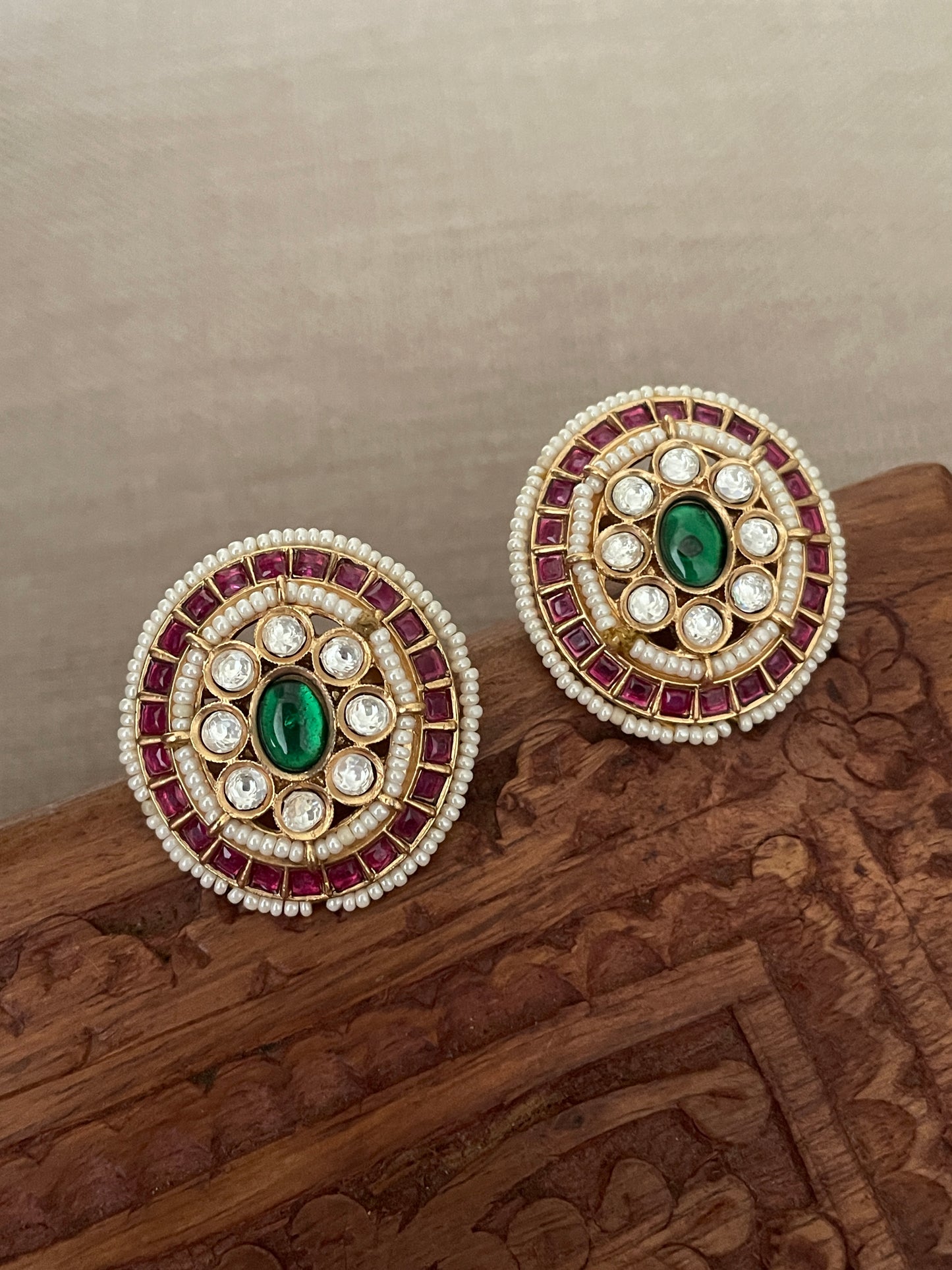 Gauri Polki Stud Earrings