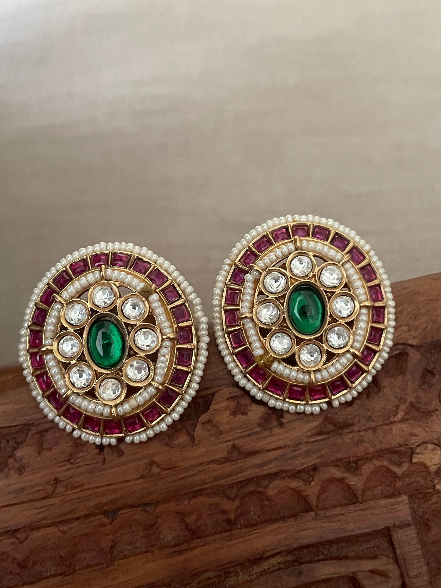 Gauri Polki Stud Earrings