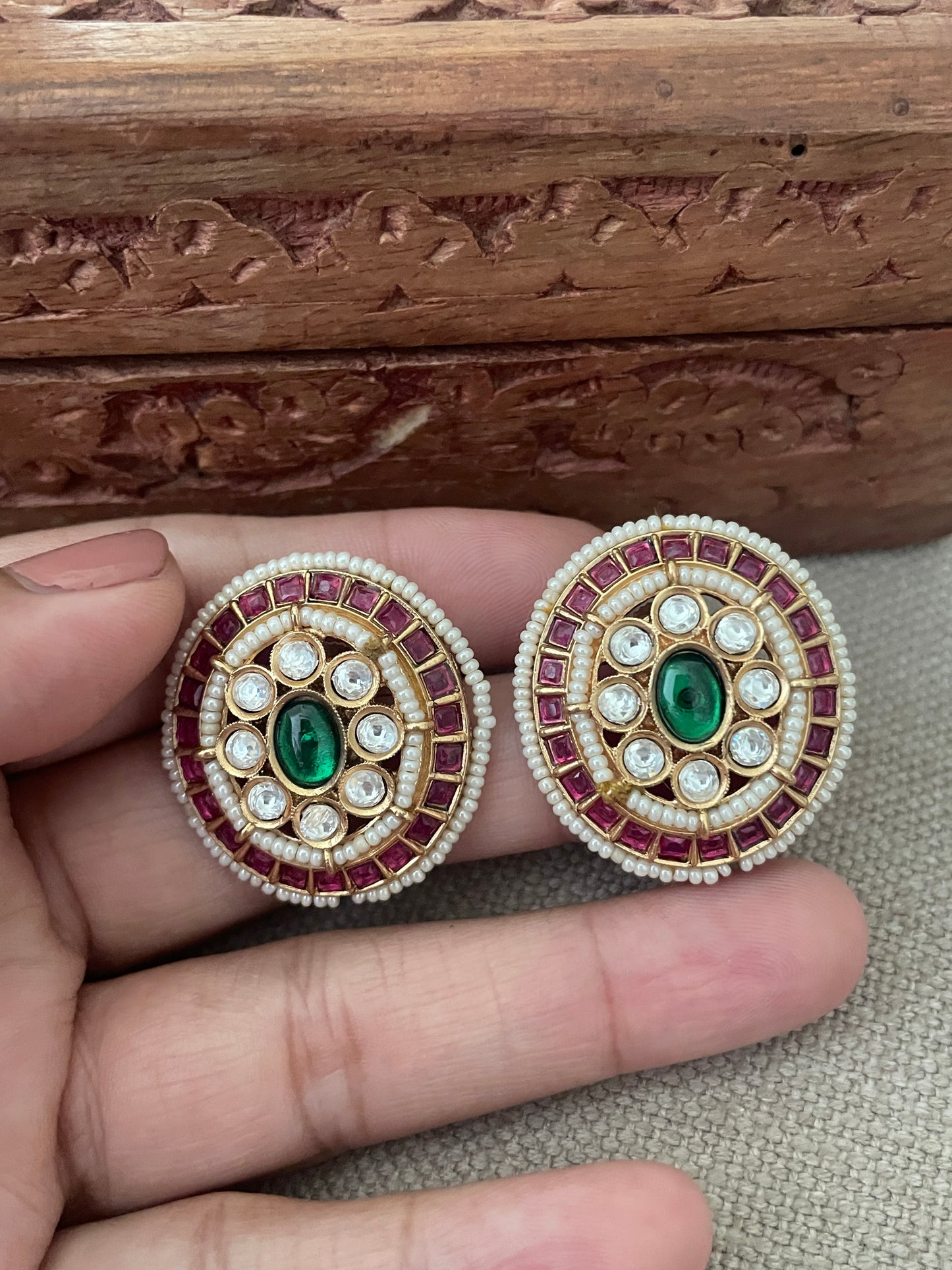 Gauri Polki Stud Earrings