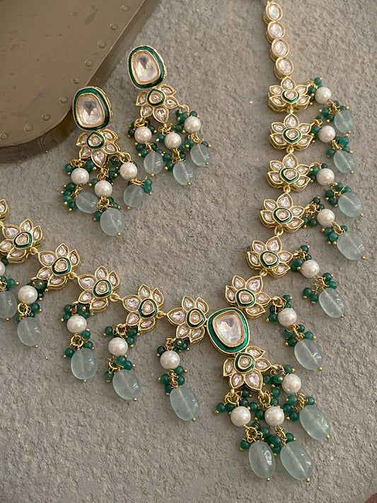 Anupam Emerald Necklace Set