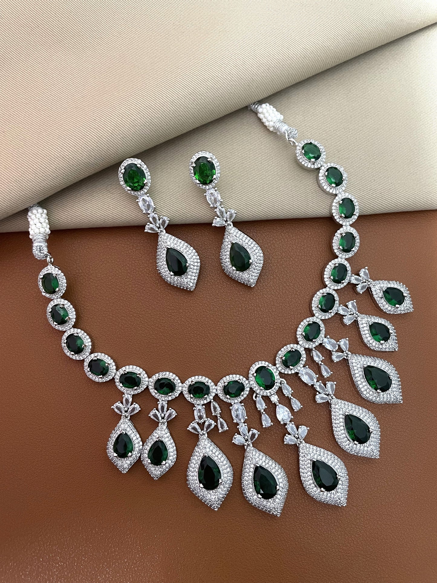 Elmer Emerald Zircon Necklace Set