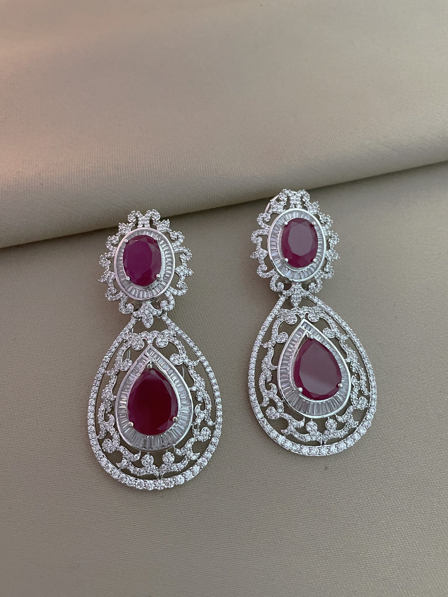 Sana Regal Zircon Cocktail Earrings