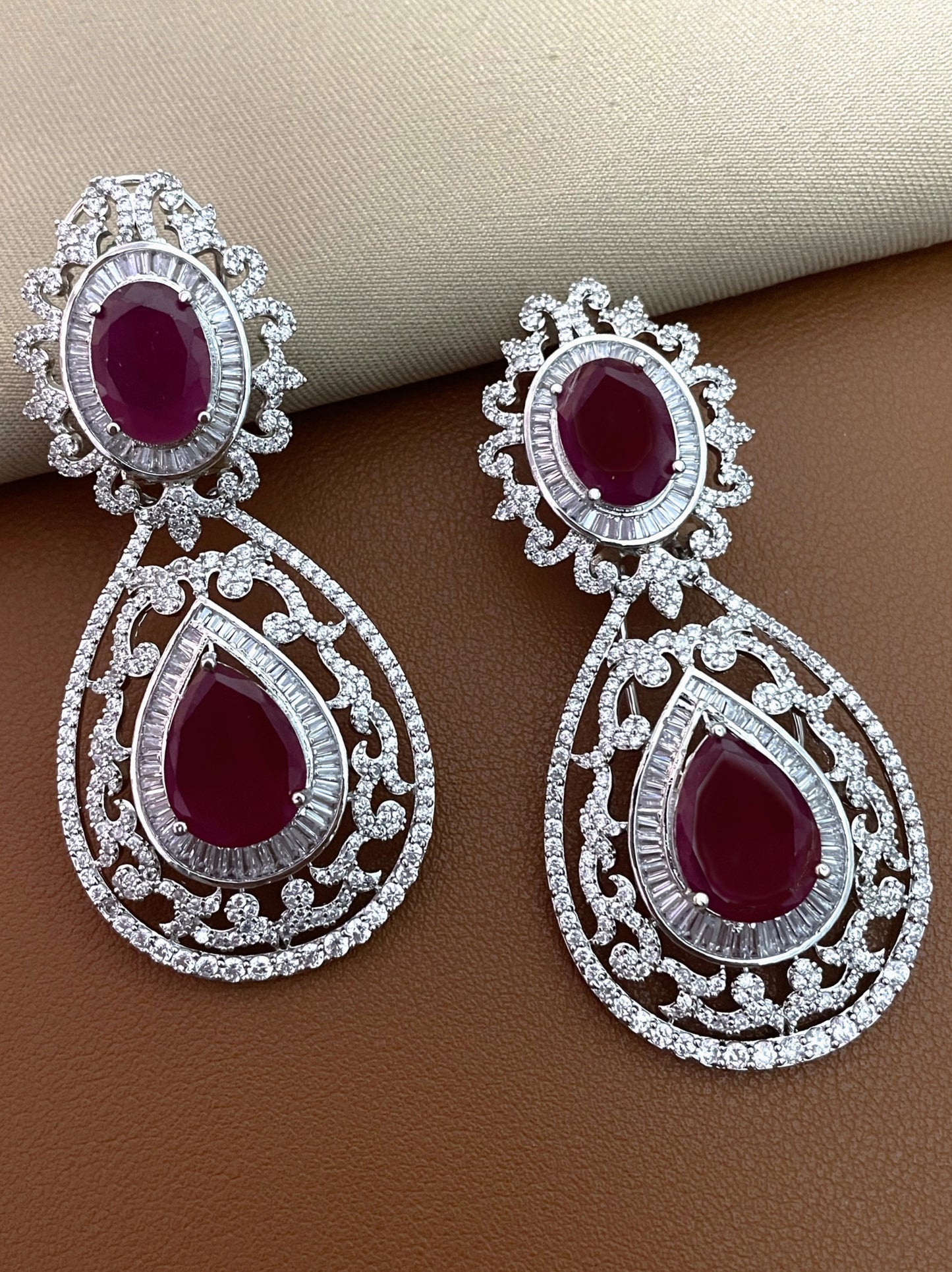 Sana Regal Zircon Cocktail Earrings