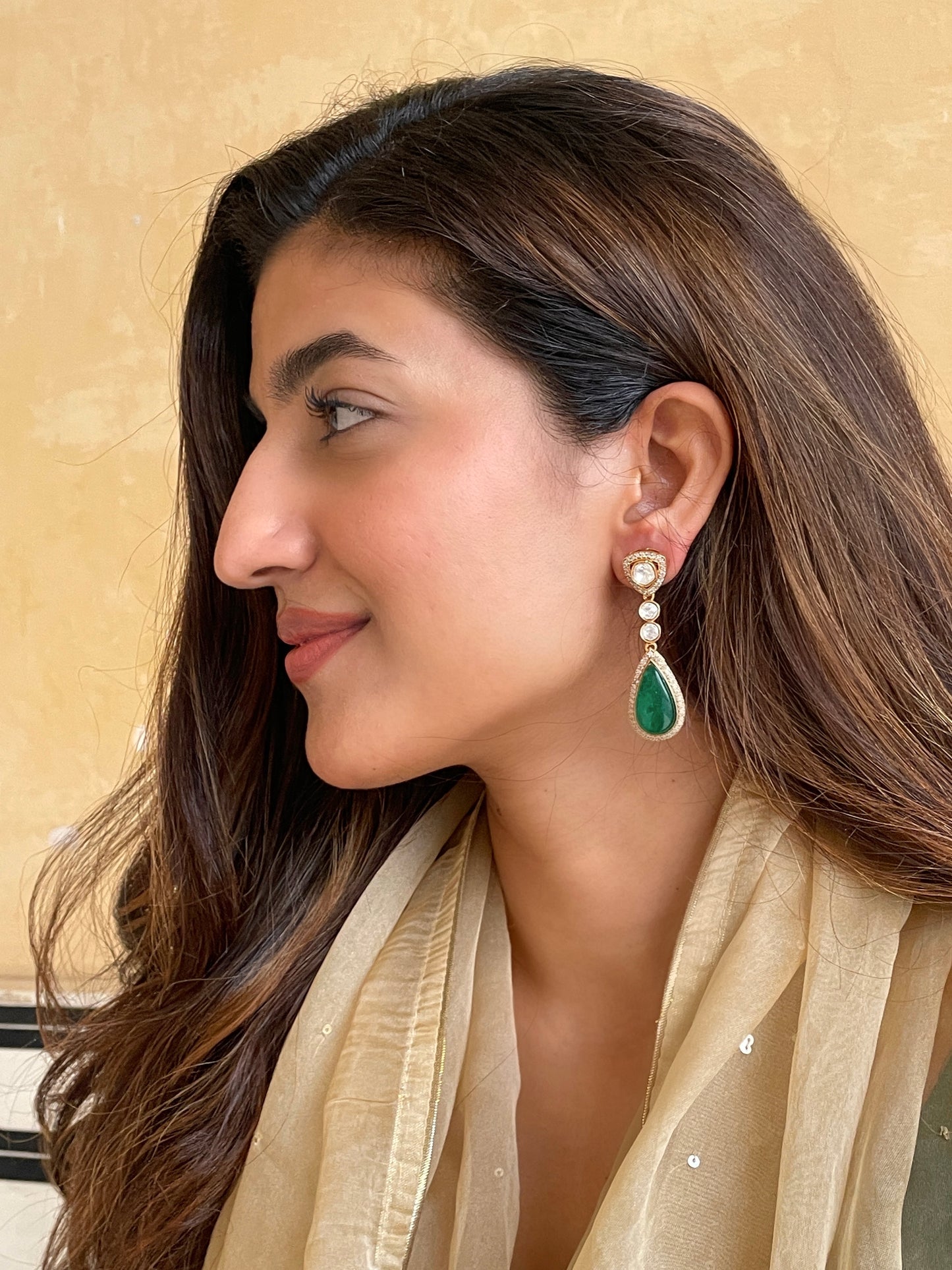 Divyashree Polki Dangler Earrings