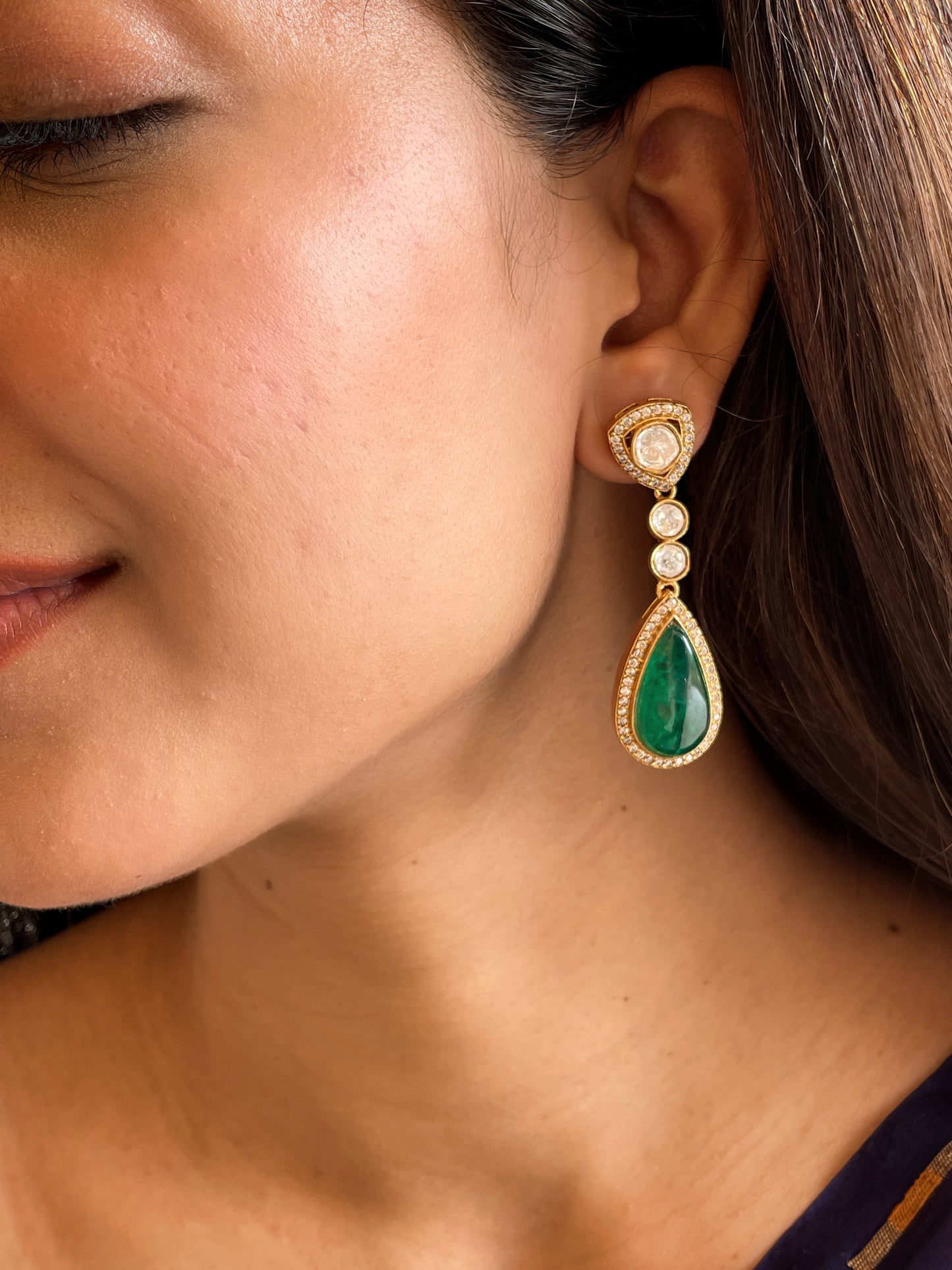 Divyashree Polki Dangler Earrings