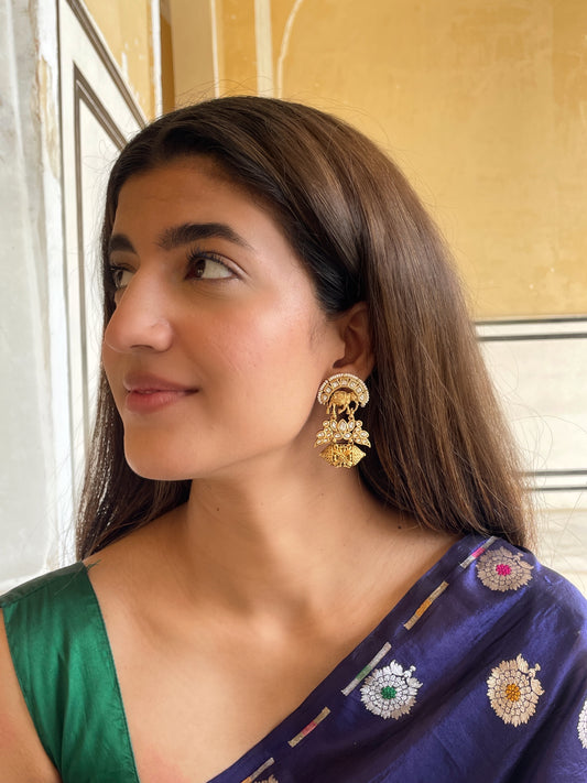 Vedika Polki Elephant Earrings