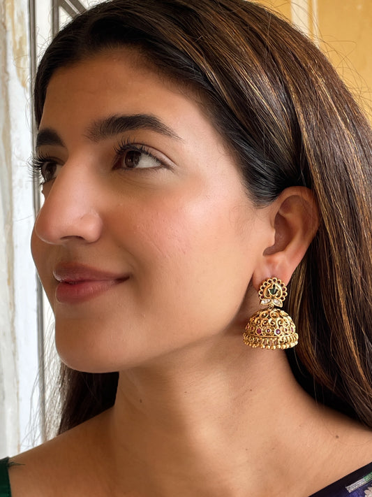 Anika Basket Jhumki Earrings