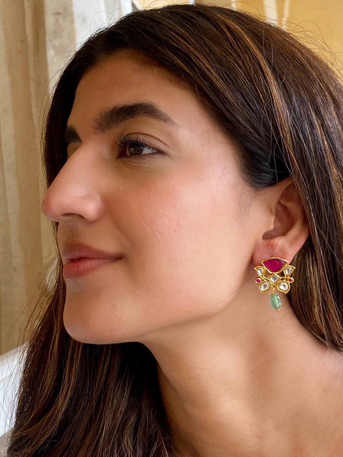 Ameera Small Polki Earrings