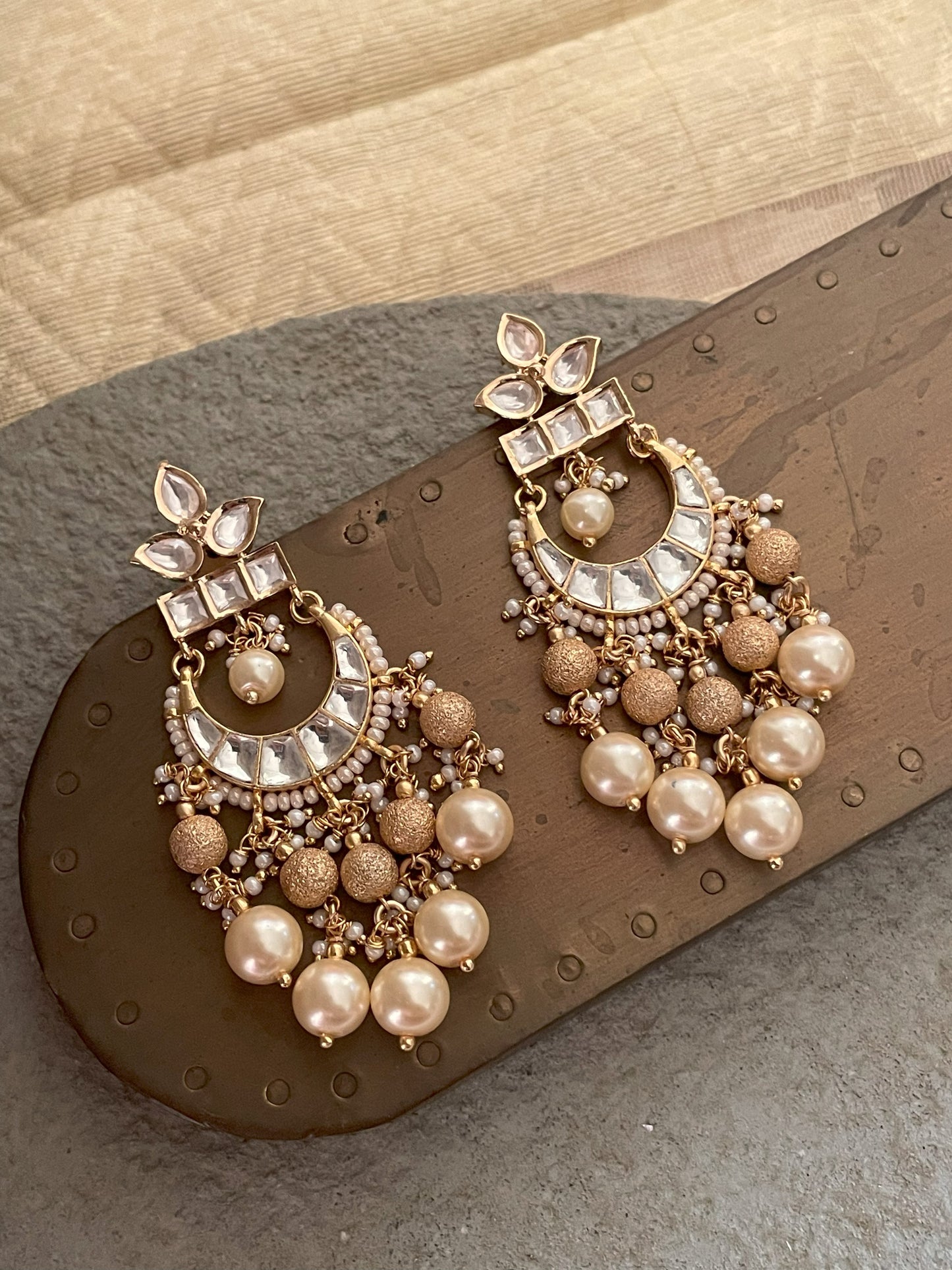 Zeina Polki Chaandbaali Earrings