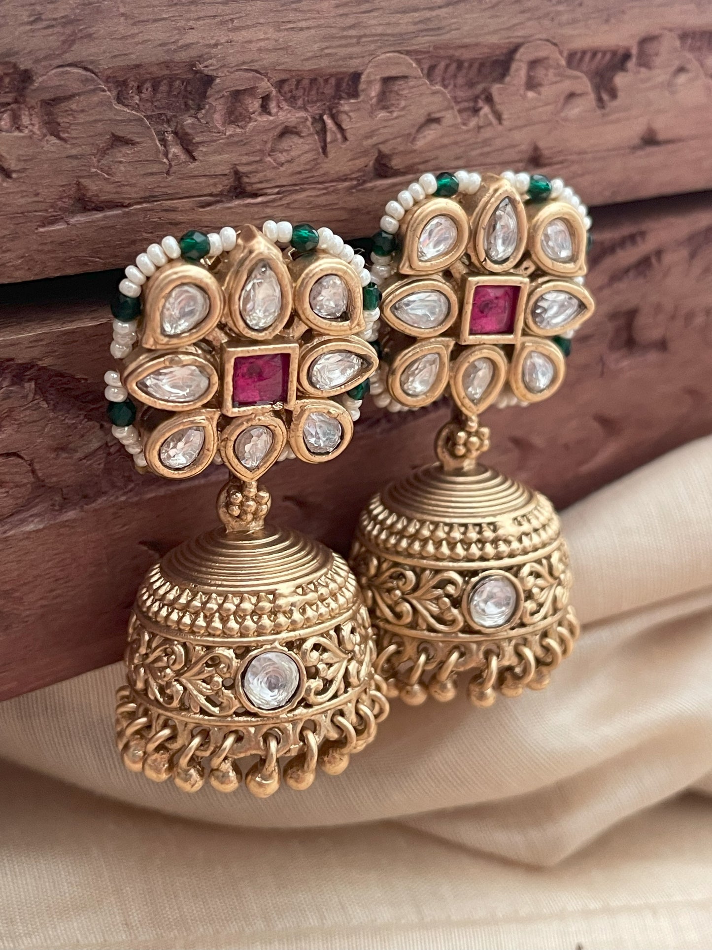 Anugraha Polki Jhumki Earrings