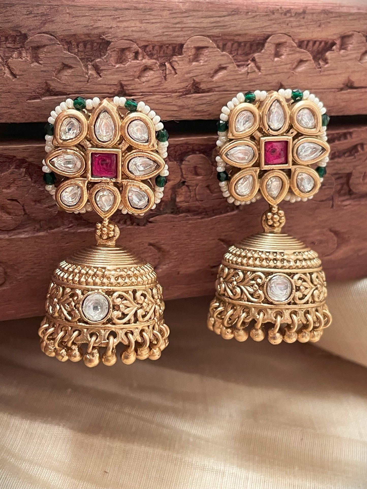 Anugraha Polki Jhumki Earrings