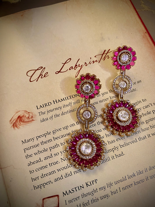 Urvi Polki Ruby Earrings