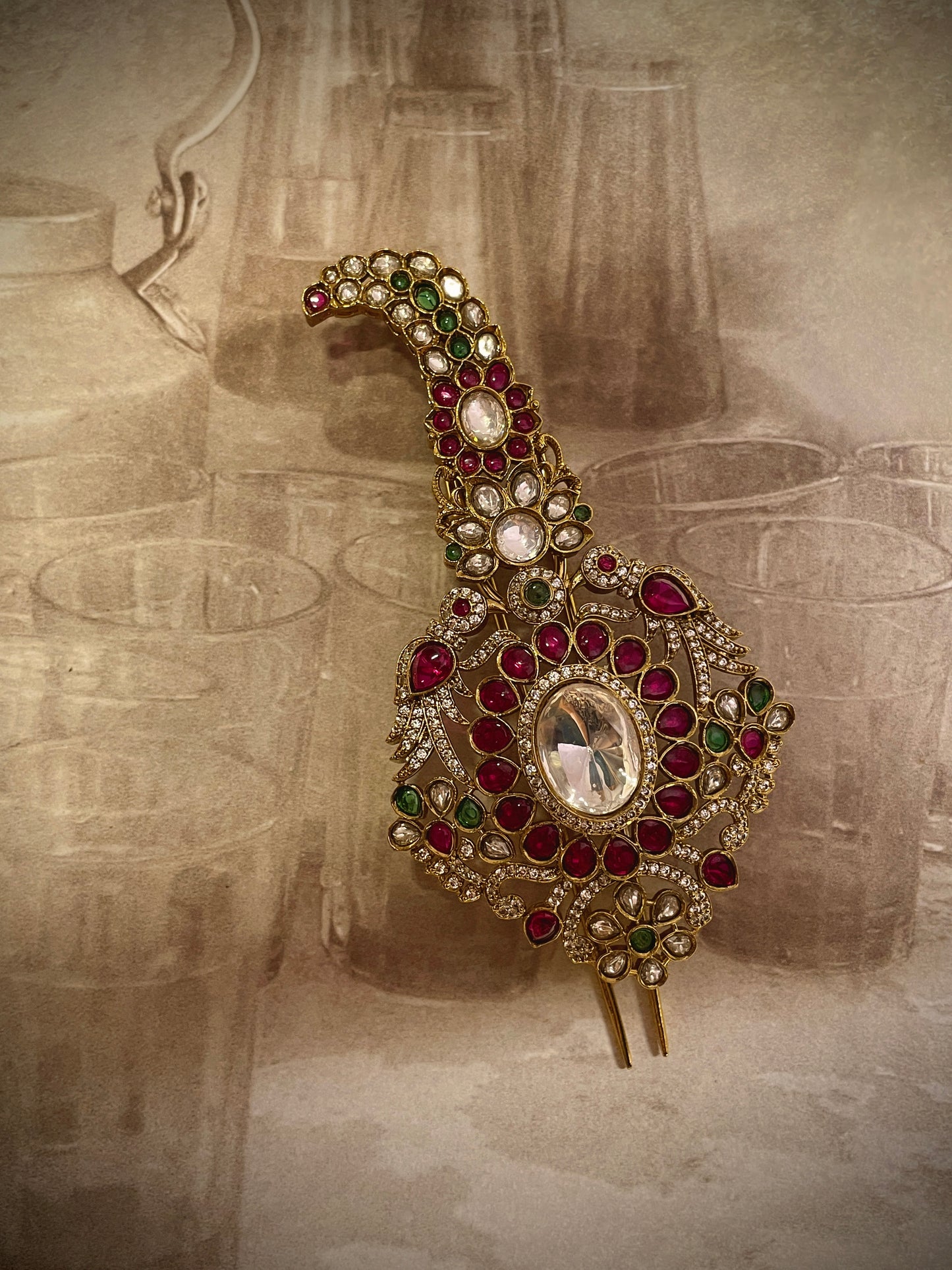 Bhanu Regal Polki Kalgi/Brooch