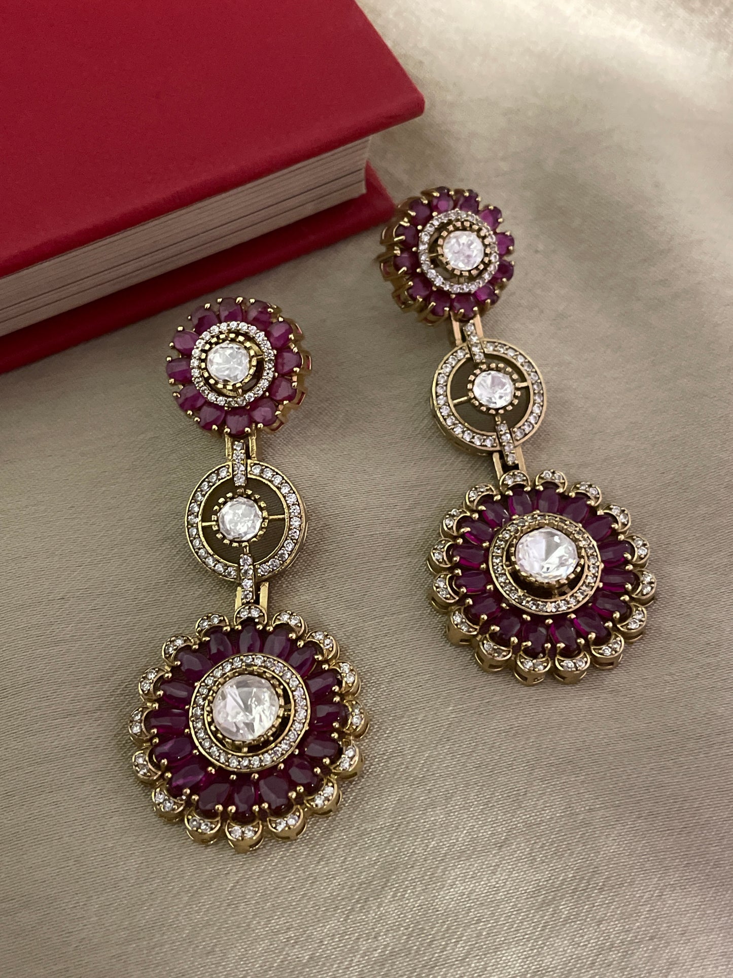 Urvi Polki Ruby Earrings