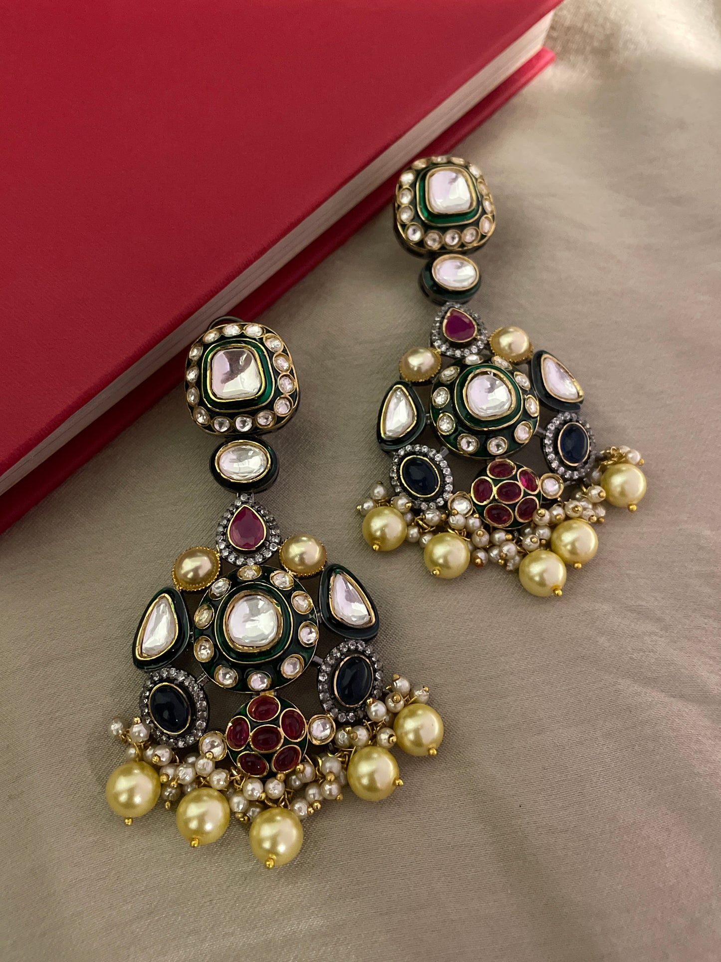 Dhriti Multi Polki Earrings