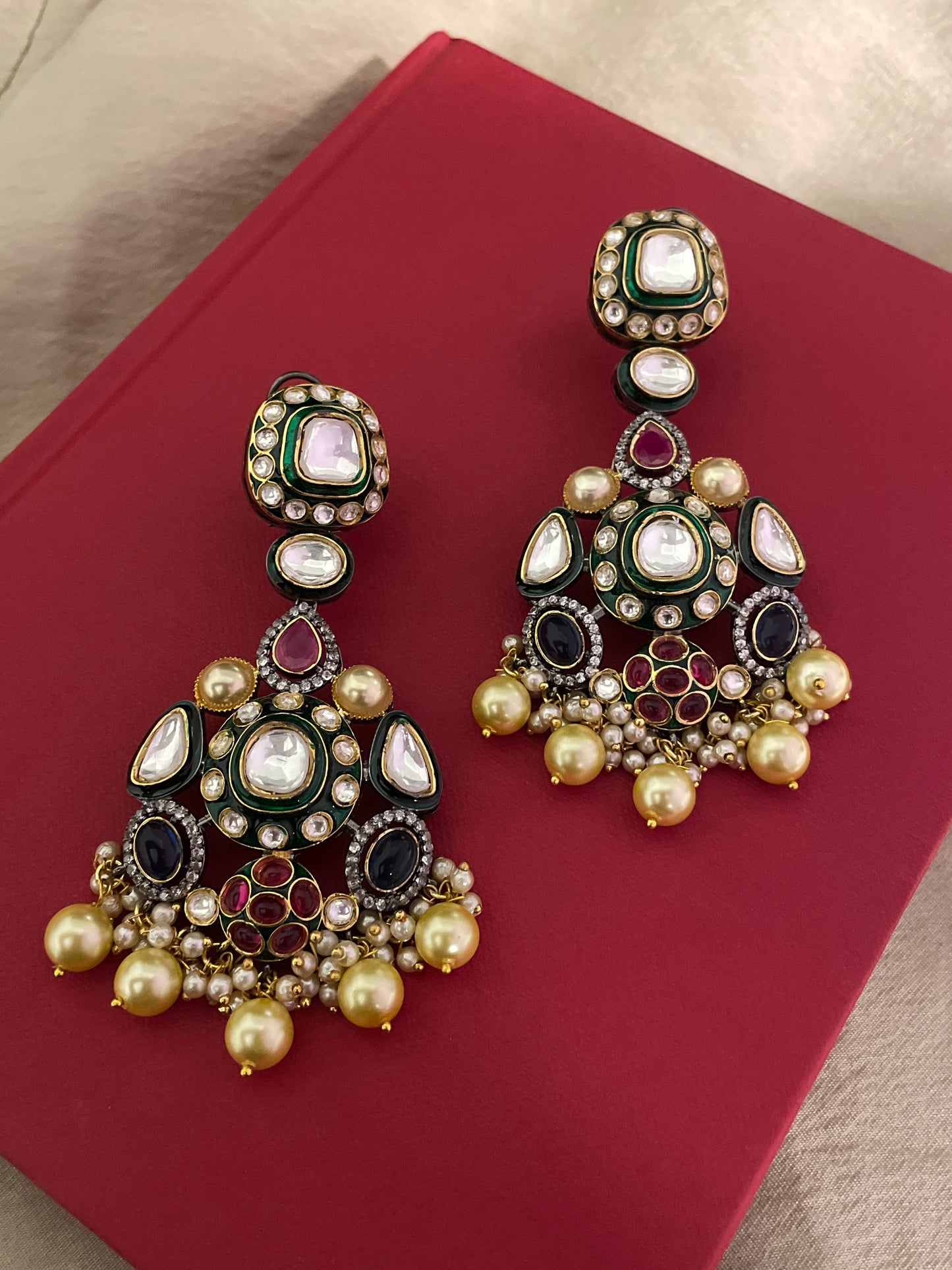 Dhriti Multi Polki Earrings