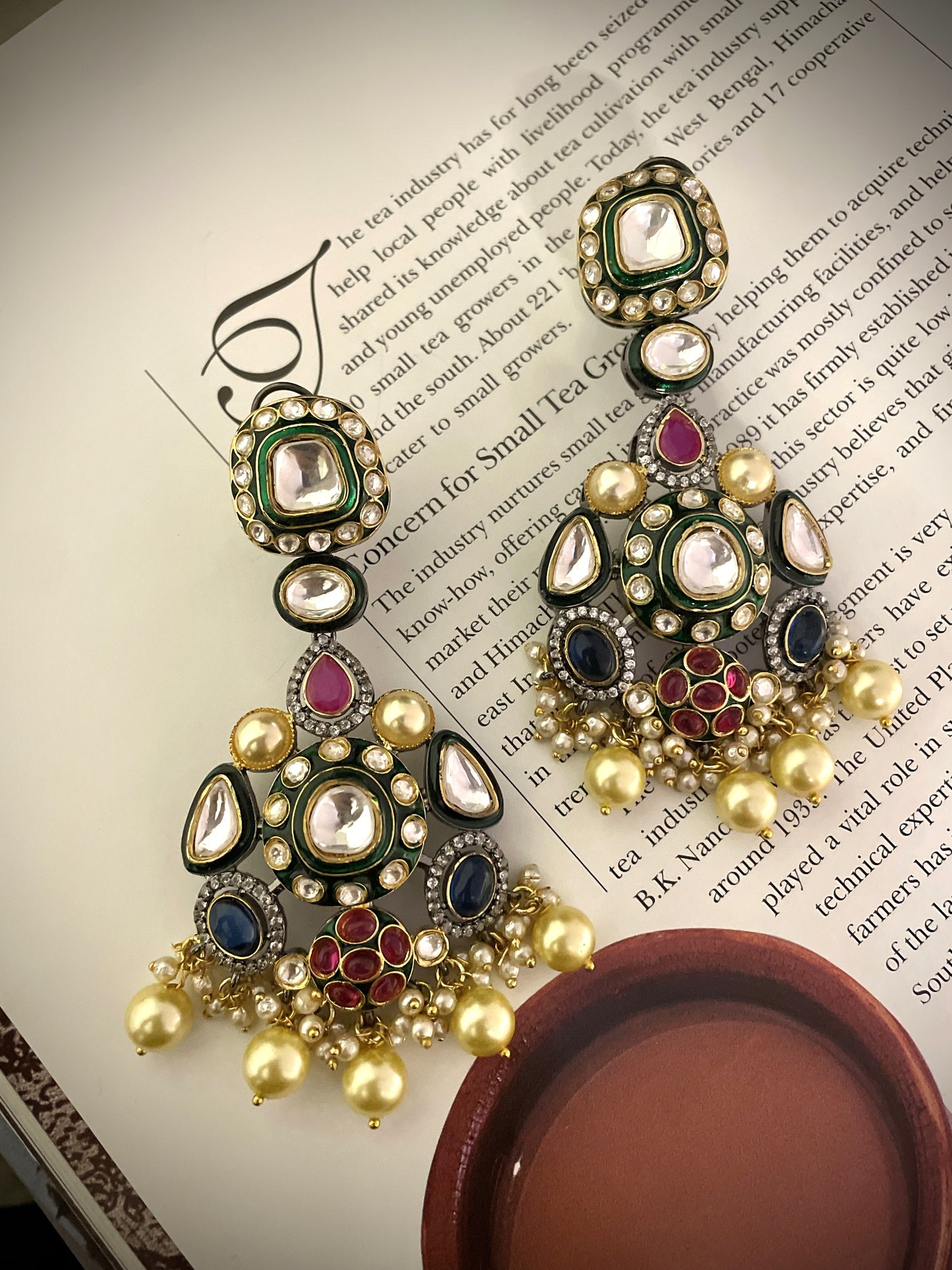 Dhriti Multi Polki Earrings