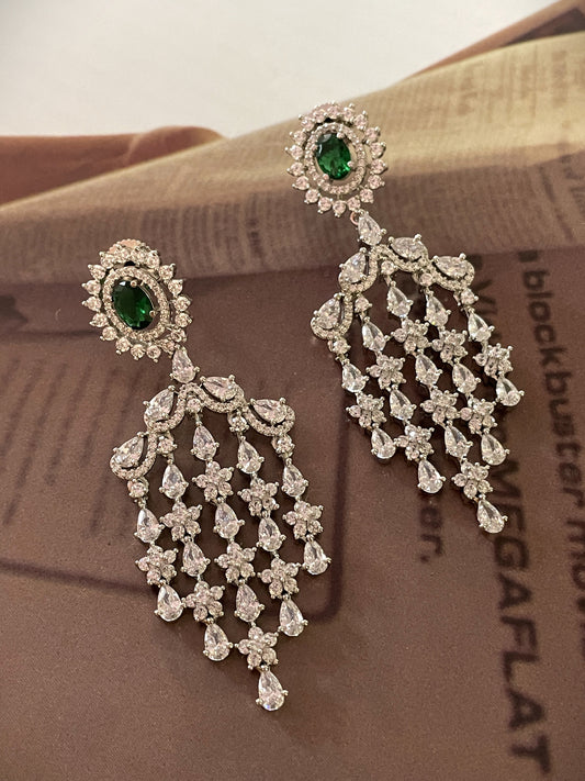 Ohana Emerald Zircon Danglers