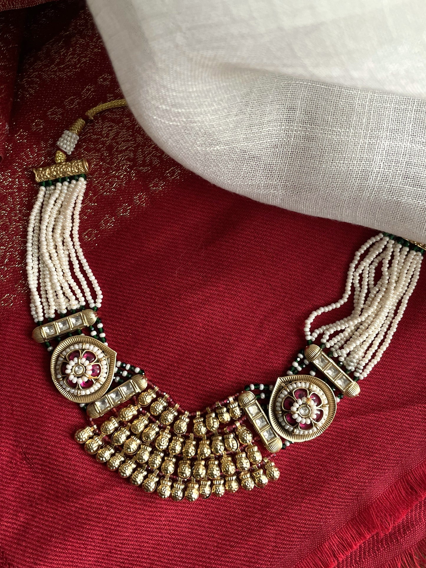 Rann Antique Ghungroo Necklace Set